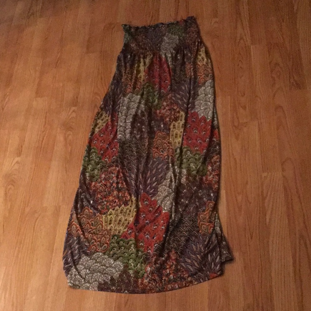 Sexy Paisley Strapless Dress